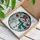 Holiday Season Lovers' Cheerful Stained Glass Snowman Mosaic, Red Hat, Teal Scarf, Winter Jewel Tones Stained Glass Suncatcher - Ysvm06GZSX