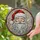 Holiday Enthusiasts' Stained Glass Crimson Red Santa Head, Tiffany Style Winter Frost Mosaic Stained Glass Suncatcher - -1vq-JLUuP