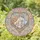 Parents' Iridescent Stained Glass Loving Couple Baby Rose Gold Peach Blue Floral Heart Mosaic Stained Glass Suncatcher - 1