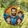 Family Lovers' Joyful Stained Glass Art, Teal Blue Orange Yellow Sun & Smiling Figures Stained Glass Suncatcher - 1
