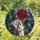Dramatic Style Fans' Intricate Tiffany Glass Hand & Ruby Rose Jewel Tone Pattern Stained Glass Suncatcher - 2y2dn9c8vu