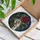 Dramatic Style Fans' Intricate Tiffany Glass Hand & Ruby Rose Jewel Tone Pattern Stained Glass Suncatcher - 3