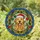 Golden Retriever Lovers' Cheerful Golden Retriever Tiffany Stained Glass Christmas Mosaic Red Green Blue Gold Stained Glass Suncatcher - zYGp2ywILb
