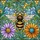 Nature & Art Lovers' Vibrant Tiffany Stained Glass Honeybee Daisy Floral Lavender Amber Teal Mosaic Stained Glass Suncatcher - 5