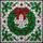 Christmas Style Lovers' Red Green Tiffany Stained Glass Wreath Geometric Mosaic Stained Glass Suncatcher - 5