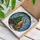 Holiday Cat Lovers' Glowing Stained Glass Tabby Cat Christmas Tree with Santa Hat & Intricate Snowflakes Stained Glass Suncatcher - 3