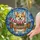 Corgi Lovers' Christmas Glowing Stained Glass Tiffany Art Corgi Holly Berries Snowflakes Stained Glass Suncatcher - QuJw-FtNGR