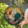 Romantic Souls' Tiffany Stained Glass Embracing Couple Roses Amber Gold Mosaic Art with Teal Green Pink Accents Stained Glass Suncatcher - 2