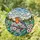 Nature Lovers' Vibrant Stained Glass Robin, Orange Red Breast, Pink Blossoms Tiffany Mosaic Stained Glass Suncatcher - 1