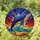 Ocean & Cosmic Art Lovers' Majestic Blue Whale Tiffany Stained Glass Cosmic Teal Mountain Art Stained Glass Suncatcher - oL8xKwmi0_