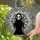 Art Enthusiasts' Whimsical Grim Reaper Tiffany Style Stained Glass Mosaic Blue Black White Stained Glass Suncatcher - 2