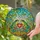 Nature Lovers' Vibrant Tiffany Stained Glass Green Yellow Tree Frogs, Red Heart, Intricate Pond Mosaic Stained Glass Suncatcher - 725ma4fI2e