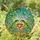 Nature Lovers' Vibrant Tiffany Stained Glass Green Yellow Tree Frogs, Red Heart, Intricate Pond Mosaic Stained Glass Suncatcher - strkJ_3vNl