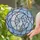 Cat Lovers' Tiffany Style Stained Glass Cat Moon Cosmic Nebula Opalescent Pale Blue Lavender Art Stained Glass Suncatcher - 2