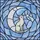 Cat Lovers' Tiffany Style Stained Glass Cat Moon Cosmic Nebula Opalescent Pale Blue Lavender Art Stained Glass Suncatcher - 5