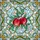 Art Enthusiasts' Tiffany Style Stained Glass Pomegranate Floral Mosaic in Crimson, Teal, Green Jewel Tones Stained Glass Suncatcher - 5