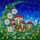Nature Lovers' Vibrant Leaded Glass Crescent Moon Toadstool Daisy Floral Mosaic Stained Glass Suncatcher - 5