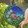 Nature Lovers' Vibrant Leaded Glass Crescent Moon Toadstool Daisy Floral Mosaic Stained Glass Suncatcher - qZzjxKhyJd