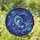 Fantasy Art Aficionados Stained Glass Blue Dragon Cosmic Crescent Moon Galaxy Jewel Tones Stained Glass Suncatcher - 1