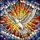 Art Lovers' Tiffany Stained Glass Flying Dove Vibrant Jewel Tone Sky Mosaic Stained Glass Suncatcher - 5