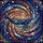 Cosmic Ocean Lovers' Tiffany Stained Glass Baleen Whale Galaxy Nebula Deep Blue Purple Orange Jewel Mosaic Stained Glass Suncatcher - 5