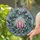 Holiday Decor Enthusiasts' Iridescent Pink Gold Stained Glass Advent Candle Wreath Stained Glass Suncatcher - 2