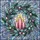 Holiday Decor Enthusiasts' Iridescent Pink Gold Stained Glass Advent Candle Wreath Stained Glass Suncatcher - 5