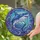 Ocean Lovers' Vibrant Stained Glass Great White Shark Ocean Mosaic with Blue Purple Waves Stained Glass Suncatcher - BfkDgALRRE