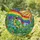 Vibrant Art Enthusiasts' Roaring T-Rex Rainbow Flag Stained Glass Mosaic Jewel Tones Stained Glass Suncatcher - 1