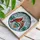 Art Enthusiasts' Tiffany Style Stained Glass Cardinal Pair Jewel Tone Intricate Winter Mosaic Stained Glass Suncatcher - NI9Ssc8nWm