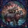 Wildlife Art Admirers' Intricate Tiffany Stained Glass Hippo Family River Mosaic Indigo Blue Violet Peach Stained Glass Suncatcher - 5