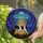 Sci-Fi Art Lovers' Tiffany Stained Glass UFO Cow Abduction, Detailed Starry Night Mosaic, Turquoise Amber Red Jewel Tones, Black Lead Lines Stained Glass Suncatcher - y2FLIbHO7V