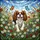 Cavalier King Charles Spaniel Lovers' Joyful Tiffany Stained Glass Dog Meadow & Butterflies Stained Glass Suncatcher - 5