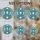 Celestial Art Fans' Tiffany Stained Glass Triple Goddess Design Teal Aqua Lavender Jewel Tones Intricate Mosaic Celestial Pattern Stained Glass Suncatcher - 4
