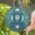 Celestial Art Fans' Tiffany Stained Glass Triple Goddess Design Teal Aqua Lavender Jewel Tones Intricate Mosaic Celestial Pattern Stained Glass Suncatcher - 2