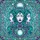 Celestial Art Fans' Tiffany Stained Glass Triple Goddess Design Teal Aqua Lavender Jewel Tones Intricate Mosaic Celestial Pattern Stained Glass Suncatcher - 5