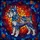 Schnauzer Lovers' Vibrant Stained Glass Schnauzer Dog Profile Gold Butterflies Floral Mosaic Design with Jewel Tones Stained Glass Suncatcher - 5