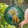 Dog Lovers' Intricate Tiffany Stained Glass Labrador Profile Golden Blue Teal Mosaic Stained Glass Suncatcher - YFvGp_TsYD