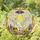 Whimsical Art Lovers' Vibrant Tiffany Stained Glass Goose UFO Abduction Floral Mosaic Stained Glass Suncatcher - 1