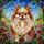 Pomeranian Lovers' Vibrant Tiffany Stained Glass Joyful Pomeranian Wildflower Mosaic Design Stained Glass Suncatcher - 5