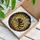 Nature Lovers' Tiffany Stained Glass Honeybee Teacup Golden Amber Blue Organic Mosaic Stained Glass Suncatcher - M7SZIlS5z3