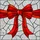 Holiday Enthusiasts' Translucent Stained Glass Red Bow Intricate Crimson Orange Mosaic Art Stained Glass Suncatcher - 5
