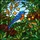 Nature Lovers' Vibrant Tiffany Stained Glass Bluebird & Intricate Green Foliage Mosaic Stained Glass Suncatcher - 5