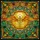 Art Enthusiasts' Intricate Tiffany Stained Glass Caduceus Wings Yellow Teal Orange Green Mosaic Stained Glass Suncatcher - 5