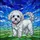 Bichon Frise Lovers' Fluffy White Dog Stained Glass Tiffany Style Jewel Tone Intricate Mosaic Sky Cloud Pattern Stained Glass Suncatcher - 5