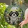 Shih Tzu Lovers' Intricate Tiffany Stained Glass Black White Shih Tzu Wildflower Mosaic Art Stained Glass Suncatcher - 2