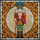 Christmas Enthusiasts' Tiffany Style Stained Glass Nutcracker Gold Red Blue Floral Mosaic Stained Glass Suncatcher - 5
