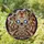 Fantasy Art Admirers' Vibrant Stained Glass Chihuahua Skull Day of the Dead Floral Filigree Jewel Tones Stained Glass Suncatcher - 1