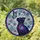 Celestial Cat Lovers' Black Cat Galaxy Nebula Tiffany Stained Glass Butterfly Mosaic Art in Blues & Pinks Stained Glass Suncatcher - 1