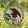 Stained Glass Art Enthusiasts' Tiffany Style Bald Eagle, Pink Flowers, Golden Amber Web Mosaic Stained Glass Suncatcher - 1